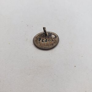 Far Fetched Sterling Silver Peace Charm or Pendant 925